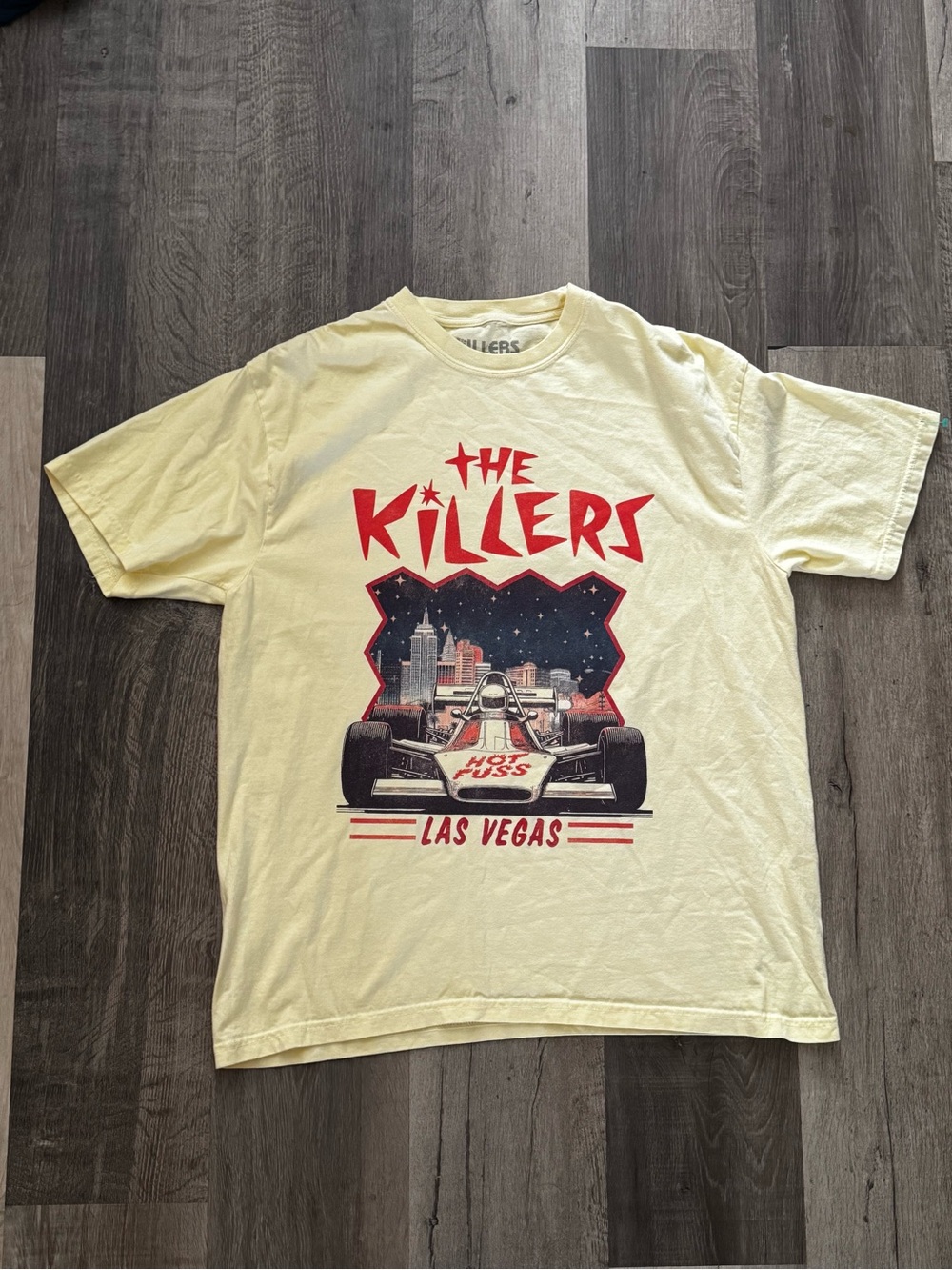 Las Vegas Killers Tour Graphic T‑Shirt - Yellow